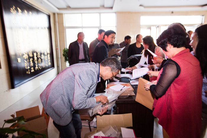 淮阳县2015年教育事业统计基层人员培训班在我校召开