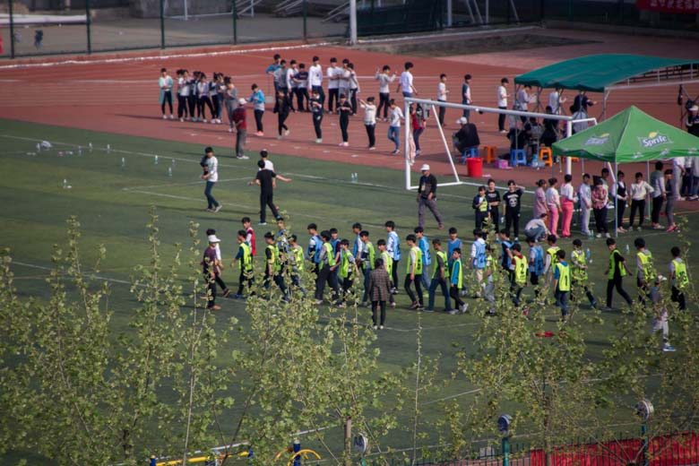 我校为淮阳县中招体育考试考点