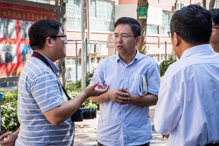 省爱卫会领导来我校检查指导工作