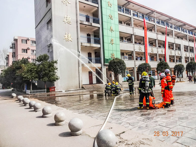 淮阳县第22个安全教育日应急疏散演练在羲城中学举行